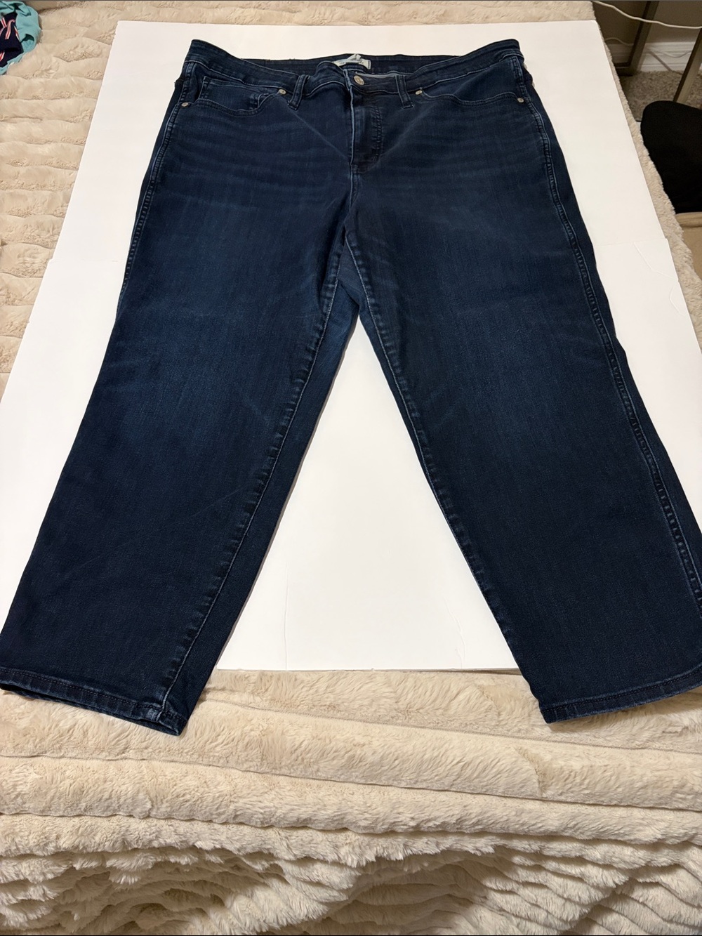 Madewell Indigo Cropped Straight-Leg Jeans